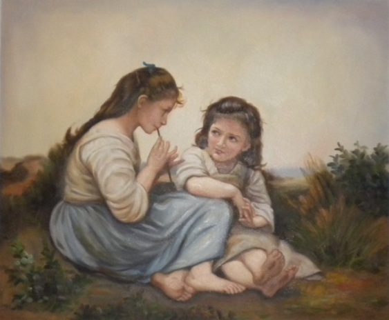 store falso d'autore two girls di Bouguereau